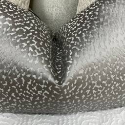 "Luxury Textured, Pillow Sham, Cushion Cover Steel Grey Rectangle Size 12"" X 20" - thumbnail 3