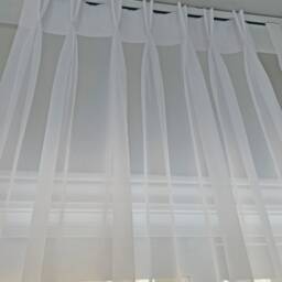 Pinch Pleated Voile Sheer Curtain Panel, Custom Handmade Drapery - thumbnail 2