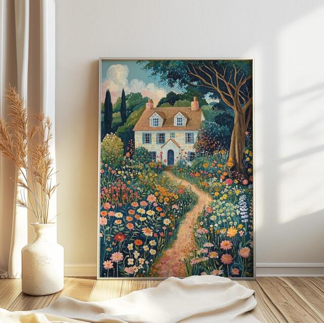 Floral Art, Garden Botanical Art Print, Flowers Wall William Morris Poster, Vintage Countryside Housewarming Gift - image 1