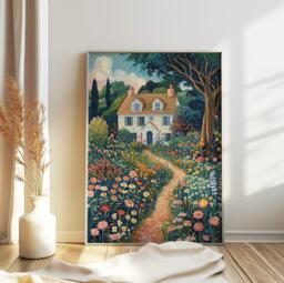 Floral Art, Garden Botanical Art Print, Flowers Wall William Morris Poster, Vintage Countryside Housewarming Gift - thumbnail 1
