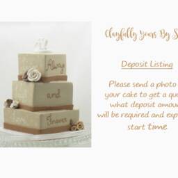 Wedding Cake Mini Replica Custom Ornament - Gift First Anniversary Newlyweds Clay Shop - thumbnail 2