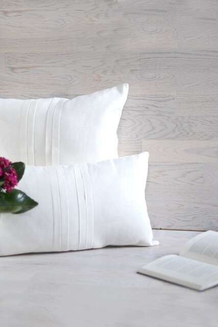 Linen Pillow Case White Throw Cover Sofa Decorative Cushion Natural Home Decor Bed Decoration Custom Size - image 1