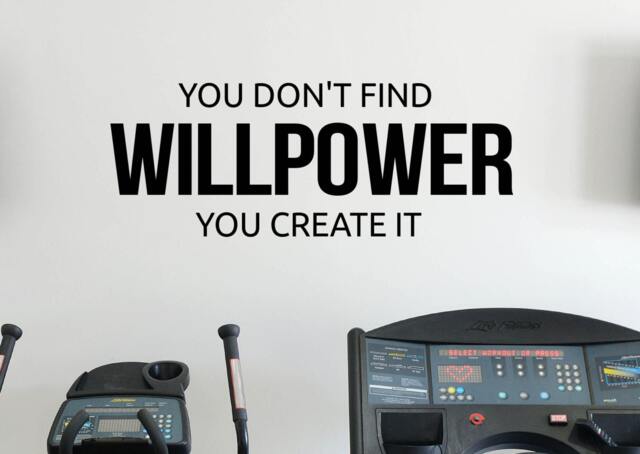 Gym Motivation Quotes Will Power Wall Decal Sport Fitness Workout Poster Vinyl Sticker Interior Graphics 9(Gqm - image 1