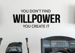 Gym Motivation Quotes Will Power Wall Decal Sport Fitness Workout Poster Vinyl Sticker Interior Graphics 9(Gqm - thumbnail 1