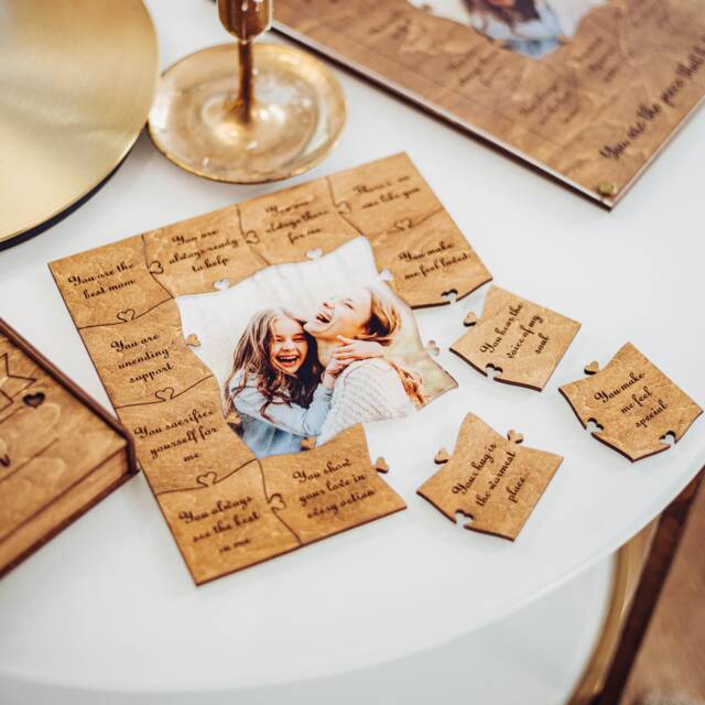 Mothers Day Gifts From Daughter, For Mom, Grandma, Mom Birthday Gift, Unique Birthday Gift, Wooden Box, Reasons I Love Custom Puzzle - image 1