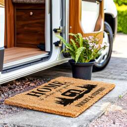 Personalized Outdoor Camper Accessories - Birthday Gift Personalised Home Is Where You Park It Motorhome Coir Doormat - thumbnail 2