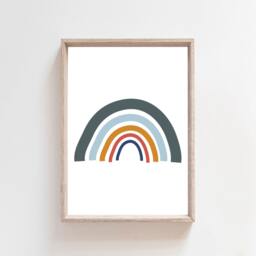 Set Of 3 Boys Nursery Prints, Wall Art, Personalised, Bedroom Decor, Rainbow, Playroom Art - thumbnail 2
