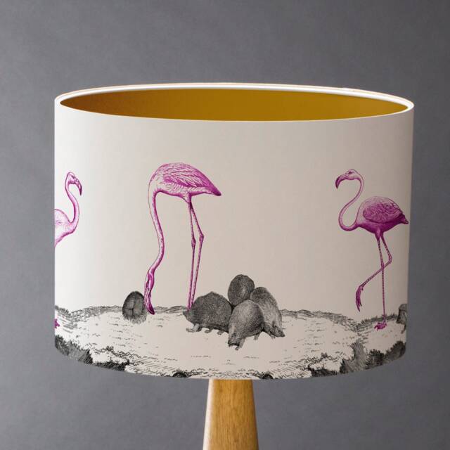 Flamingos - Small Alice in Wonderland Drum Lampshade - image 1