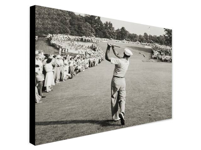 Ben Hogan Famous Golf Shot - Wrapped Framed Canvas Rolled Photo/Poster Print - image 1