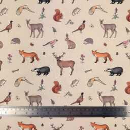 Custom Roman Blind Shade - Emma Lawrence Designs Made To Measure Window Treatment Forest Friends Linen - thumbnail 3