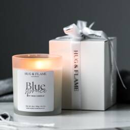 Blue Spruce Candle Three Wick Soy Wax Candle - Cozy Home - thumbnail 3