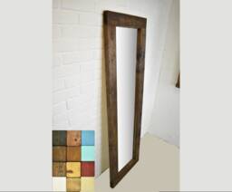 Wood Mirror - 10cm X 5cm Main Image Dark Walnut Smooth Design Chunky Driftwood Style Chic