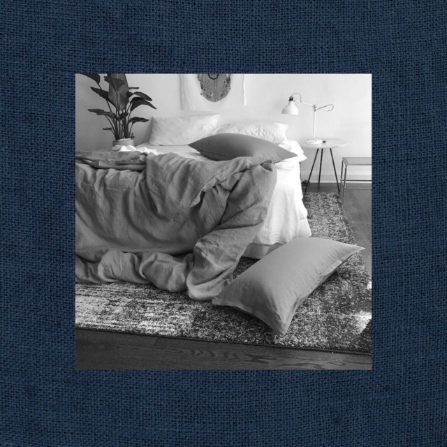 Navy Blue Linen Duvet Cover -100% Flax Natural Fabric - Summer Bedding Made To Order in The Usa - image 1