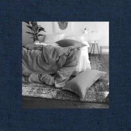 Navy Blue Linen Duvet Cover -100% Flax Natural Fabric - Summer Bedding Made To Order in The Usa