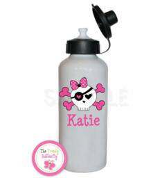 Girls Polka Dot Pirate Skull Personalized Pillow Case - thumbnail 4