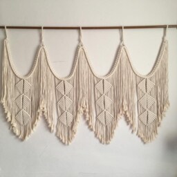 Large Macrame Wall Hanging Bohemian Home Decor Tapestry, 63 Inch - thumbnail 3