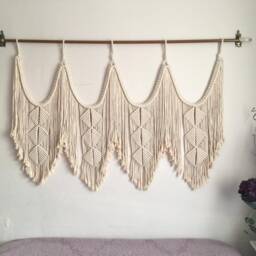 Large Macrame Wall Hanging Bohemian Home Decor Tapestry, 63 Inch - thumbnail 4