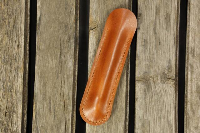 Handmade Brown Leather Fountain Pen Sleeve/Single Pen Holder Case Pouch Ps003S - image 1