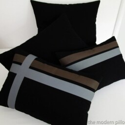 Jet Black Solid Decorative Throw Pillow Cover/Case Cushion 12x16 - thumbnail 3
