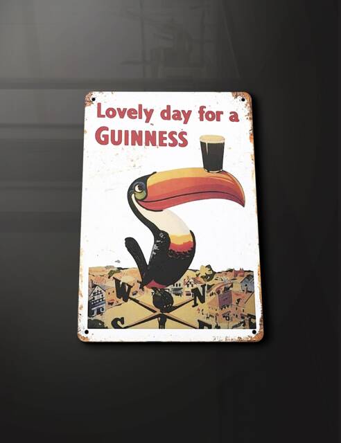 Lovely Day For A Guinness Pub Beer Bar - Metal Sign Plaque Wall Art Decor Signage