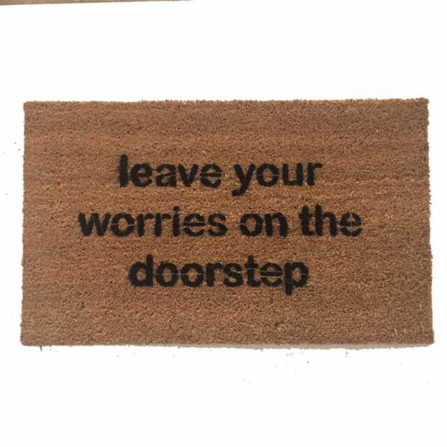 Leave Your Worries On The Doorstep - Head Space Doormat Doormatt New House Gift Zen Mindful Mindfulness Mindfull - image 1