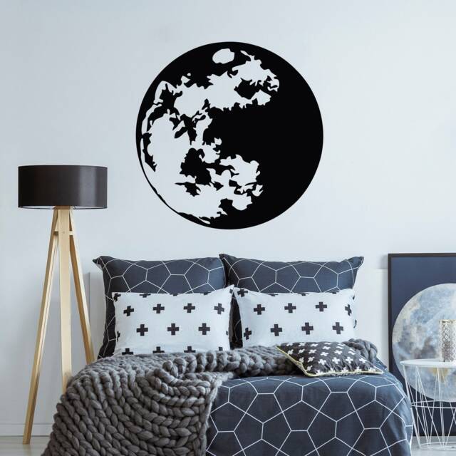 Full Moon Vinyl Wall Decal Celestial Space Decor Lw117 - image 1