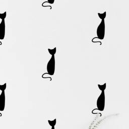 Cat Wall Decal - Kitty Nursery/Kids Room Wall Sticker, Bedroom Pattern Wallpaper Vinyl Decals, Stickers Home Decor - thumbnail 2