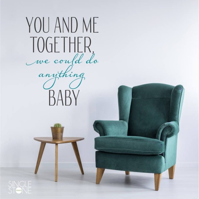 You & Me Together Wall Decal - Vinyl Sticker Art Custom Home Decor - image 1