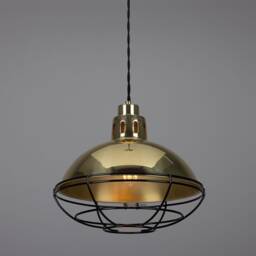 Chester Industrial Cage Factory Pendant Light 12.5'' - 32cm - thumbnail 2