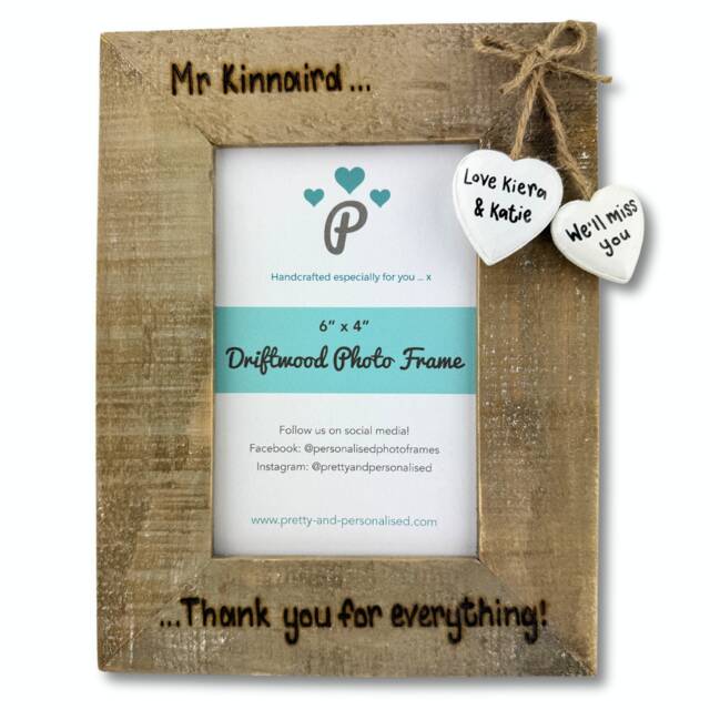 School Teacher Photo Frame Gift/Childminder Nursery Worker - End Of Term Thank You Personalised 6x4 - image 1