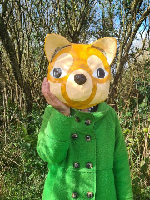 Paper Mache Red Panda Head, Bernardo. Sweet Wall Decor - image 1