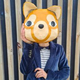 Paper Mache Red Panda Head, Bernardo. Sweet Wall Decor - thumbnail 4