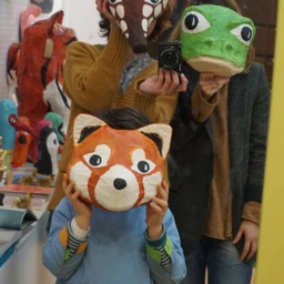 Paper Mache Red Panda Head, Bernardo. Sweet Wall Decor - thumbnail 2