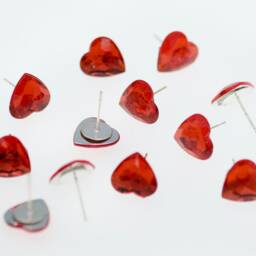 Red Heart Push Pins Wedding Thumbtacks Tacks Decorative Craft Art Board Map Heartr Thumb Pin - thumbnail 3