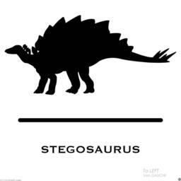 Stegosaurus Wall Decal Dinosaur Sticker, Custom Name - thumbnail 3