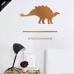 Stegosaurus Wall Decal Dinosaur Sticker, Custom Name - thumbnail 2