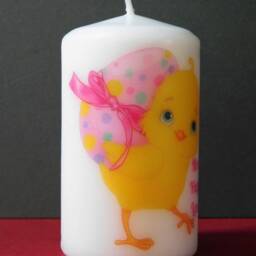 Personalised Happy Easter Candle With Chick Image - Wife Girlfriend Husband Boyfriend Friend Teacher Gift - thumbnail 2