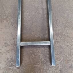Metal H Design Breakfast Bar Table Leg - 90-110cm High, Self Colour Or Black - thumbnail 4