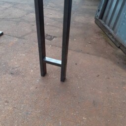 Metal H Design Breakfast Bar Table Leg - 90-110cm High, Self Colour Or Black - thumbnail 2