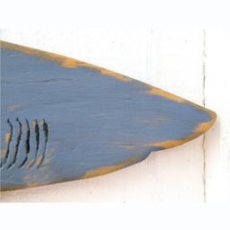 Wood Shark Sign Medium Wall Art Mako Beach House Decor Nautical Wooden Fish Indoor Outdoor - thumbnail 3