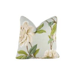 Colefax & Fowler - Giselle Aqua Spectacular Floral Botanical Designer Cushion Cover Handmade Throw Pillow Luxury Home Decor - thumbnail 1