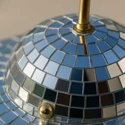 Disco Ufo Sculpture - Retro Mirror Spaceship For Cosmic Decor Lovers - thumbnail 3