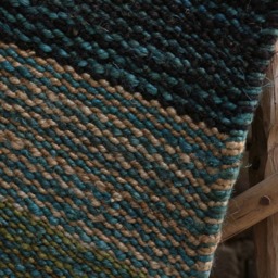 Handmade Jute Hemp Rug, Multicolor Dhurrie, 4'x6' - thumbnail 3