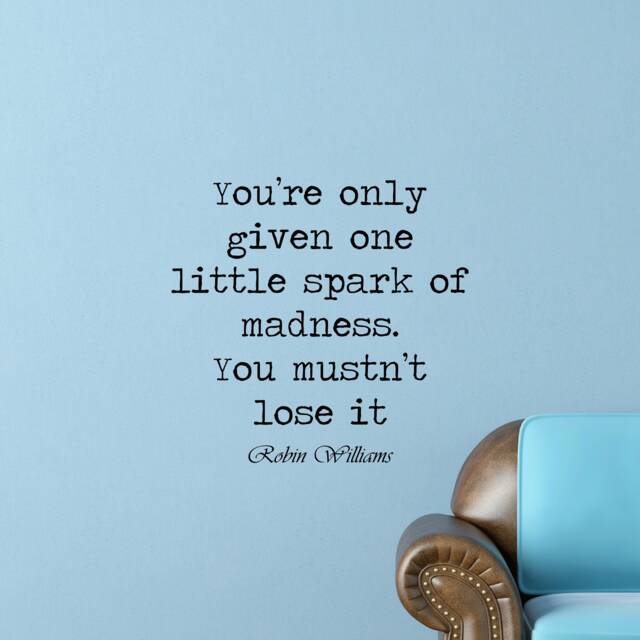 Robin Williams Quote Vinyl Wall Decal - Inspirational Home Decor - image 1
