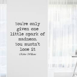Robin Williams Quote Vinyl Wall Decal - Inspirational Home Decor - thumbnail 2