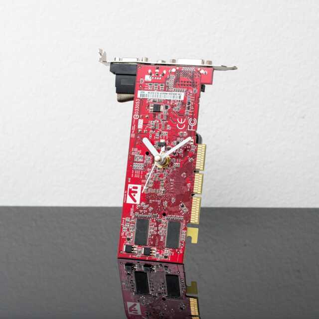 Unique Red Clock, Circuit Board Boyfriend Gift, Gift, Husband Industrial Recycled Computer Dad Gift - image 1
