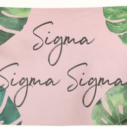 Sigma Palm Leaf Tapestry - Sorority Wall Decor - thumbnail 2