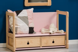 Montessori Bench With Drawers Kids Playroom Furniture