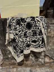 Artisan Suzani Cotton Textile - Hand Embroidered Boho Throw Blanket, Statement Piece - thumbnail 1