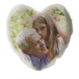 Personalized Photo Glitter Heart Cushion, Custom Image - thumbnail 3
